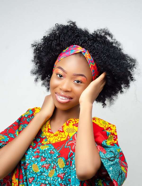 Afro kinky hair with band