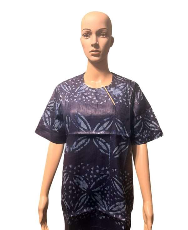 Batik Short sleeve Top (Adire) - Women