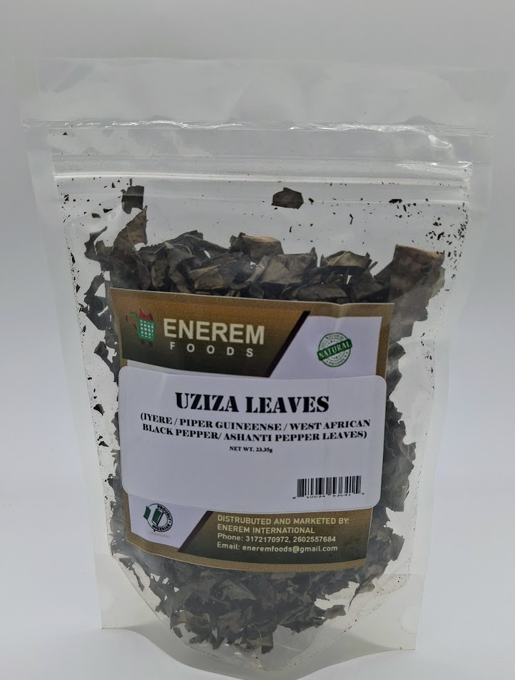 Stermart.com marketplace Dry Uziza leaves / Iyere leaves / Piper guineense leaves / West African black pepper or Ashanti pepper leaves